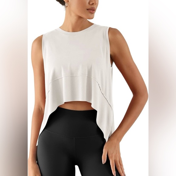 ODODOS Modal Soft Sleeveless Crop Top, M - Picture 1 of 7